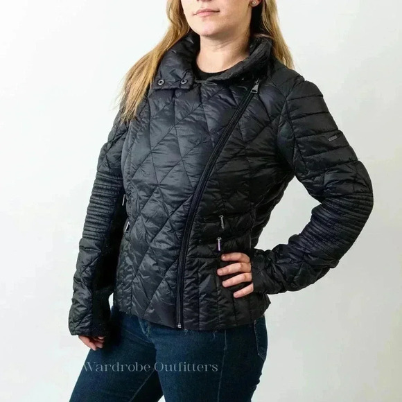 BEBE Black Quilted Jacket - Picture 1 of 9